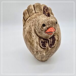 Rustic Brown Chicken Figurine Farmhouse Decor Country Kitchen Accent